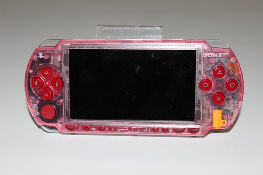 Custom PSP 1000 Clear Pink & Red Buttons