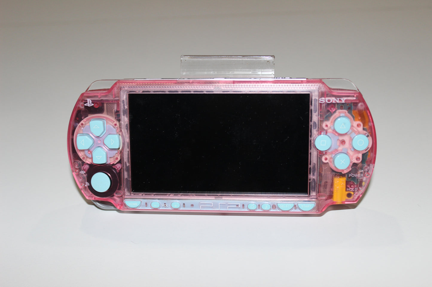 Custom PSP 1000 Clear Pink & Sky Blue Buttons